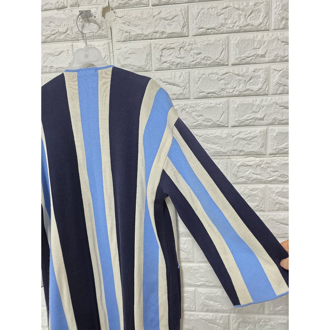 택포) 시슬리 스트라이프 롱 가디건 Free 상품이미지3