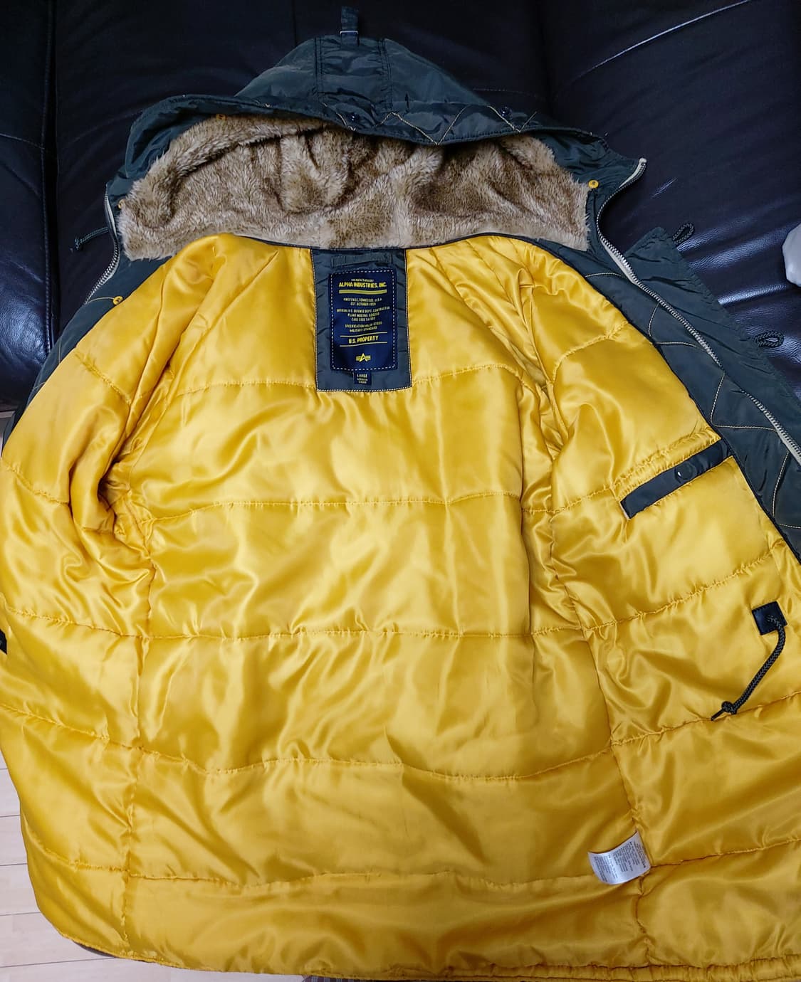 알파인더스트리 인클레멘트 N-3B 파카 레귤러핏(L)110정도 상품이미지6