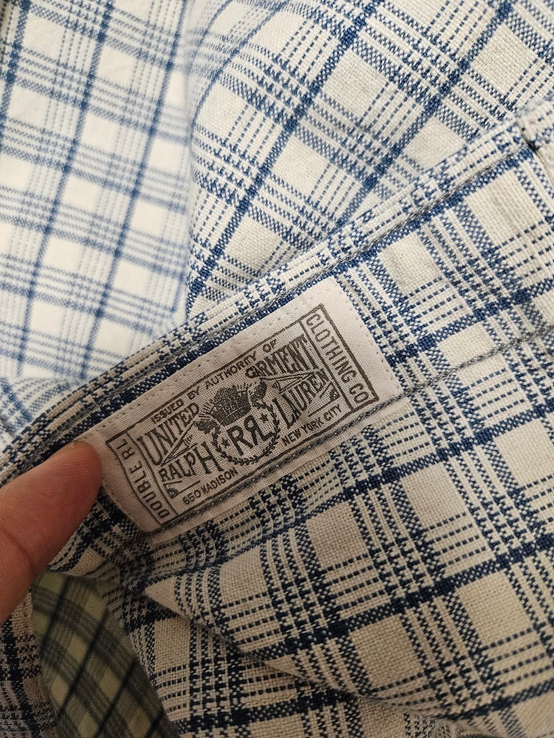 rrl 더블알엘 블루 체크 알래스카 워크 셔츠 상품이미지9