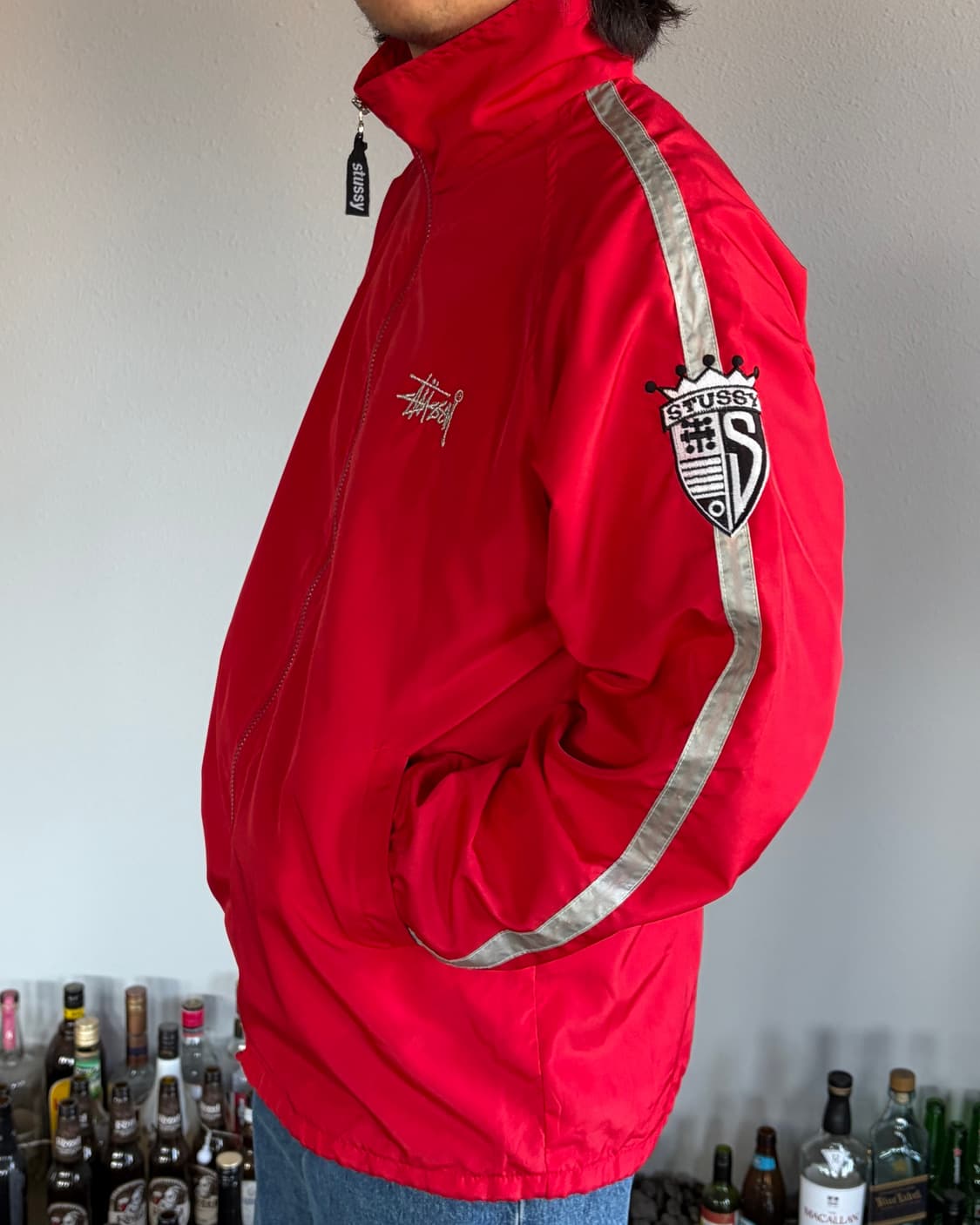 [L]Stussy USA 90s 올드 스투시 스포츠 윈드브레이커 자켓 상품이미지4