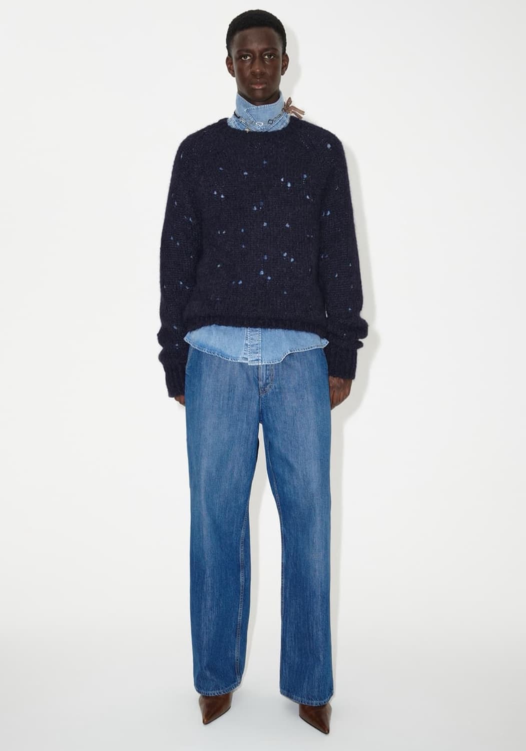 아워레가시 LNEEDLE DROP 니트  48사이즈 상품이미지4