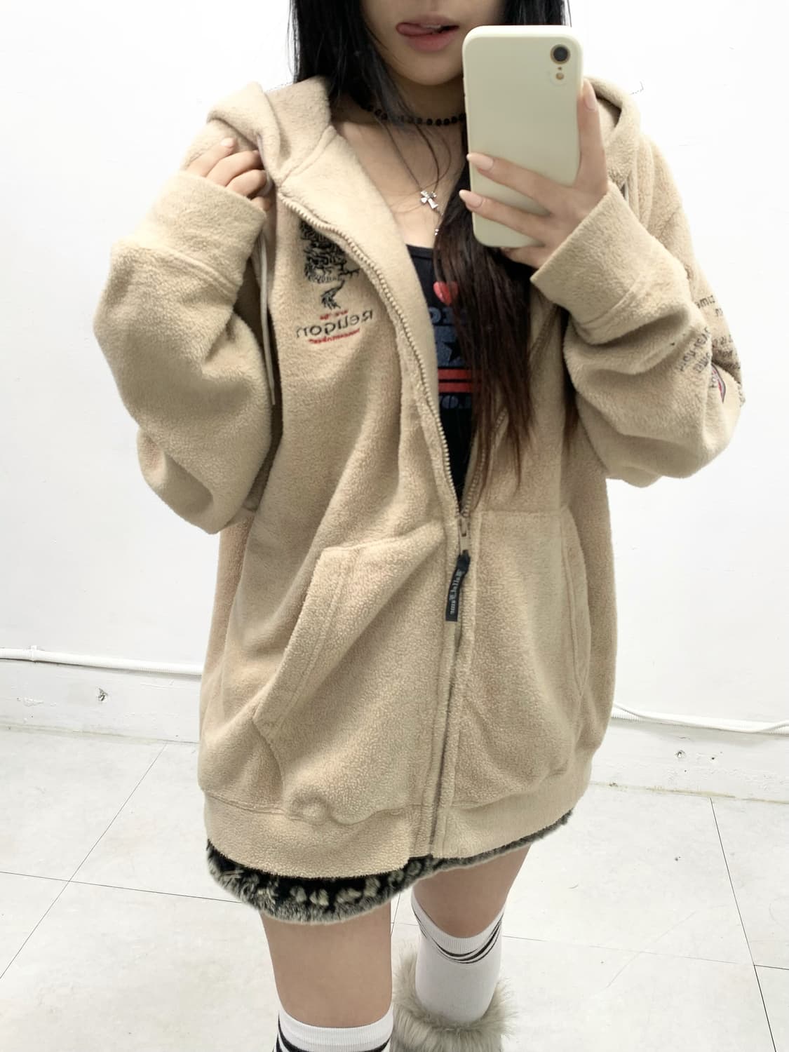 [HALL OF FAME] 오리엔탈 드래곤 펑크 후드집업 상품이미지3