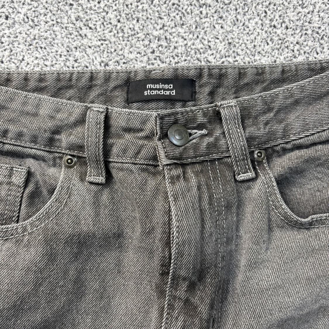 29 무신사스탠다드 흑청 와이드 데님팬츠 0331J 상품이미지2