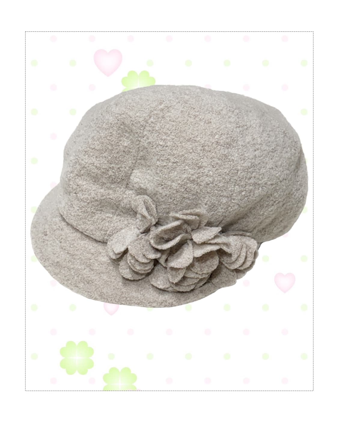 하구미 플라워 베이지 헌팅캡 모자  상품이미지1