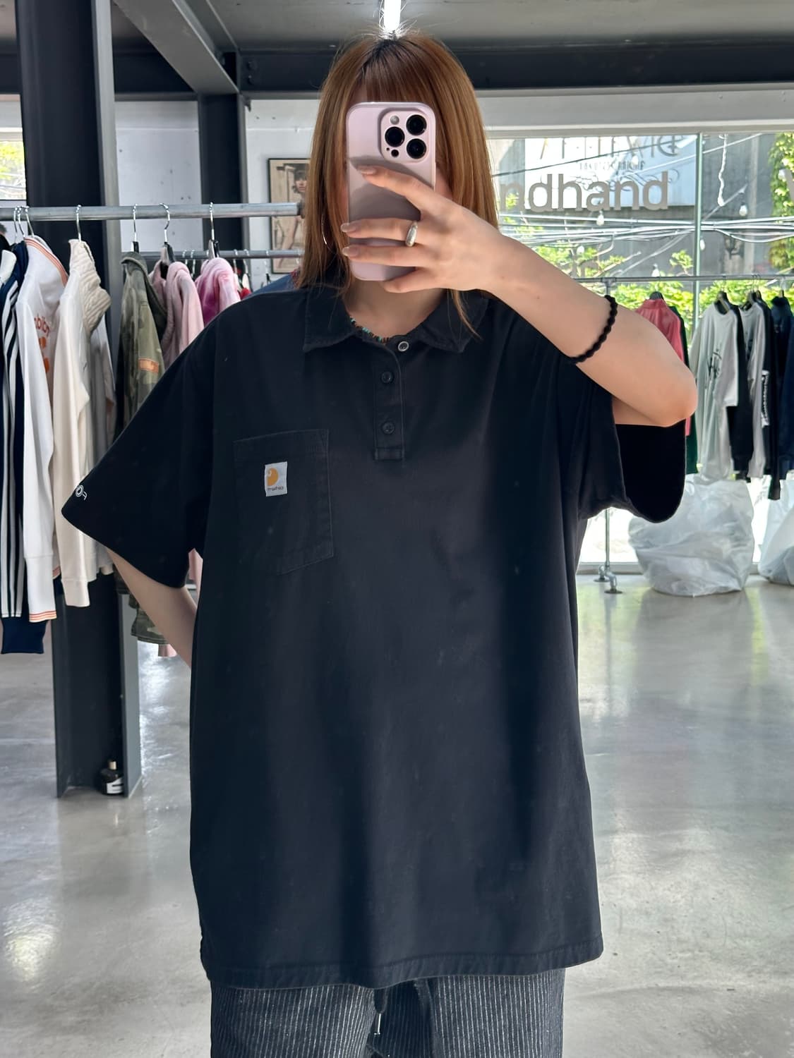 칼하트 포켓 버튼 Pk 반팔티 상품이미지1