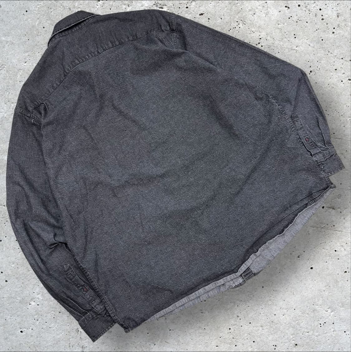 [2XL] 랭글러 투포켓 빈티지 흑청 셔츠 A466 상품이미지2