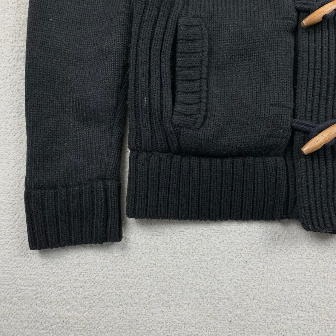 쇼트 토글 버튼 니트집업 블랙 상품이미지6