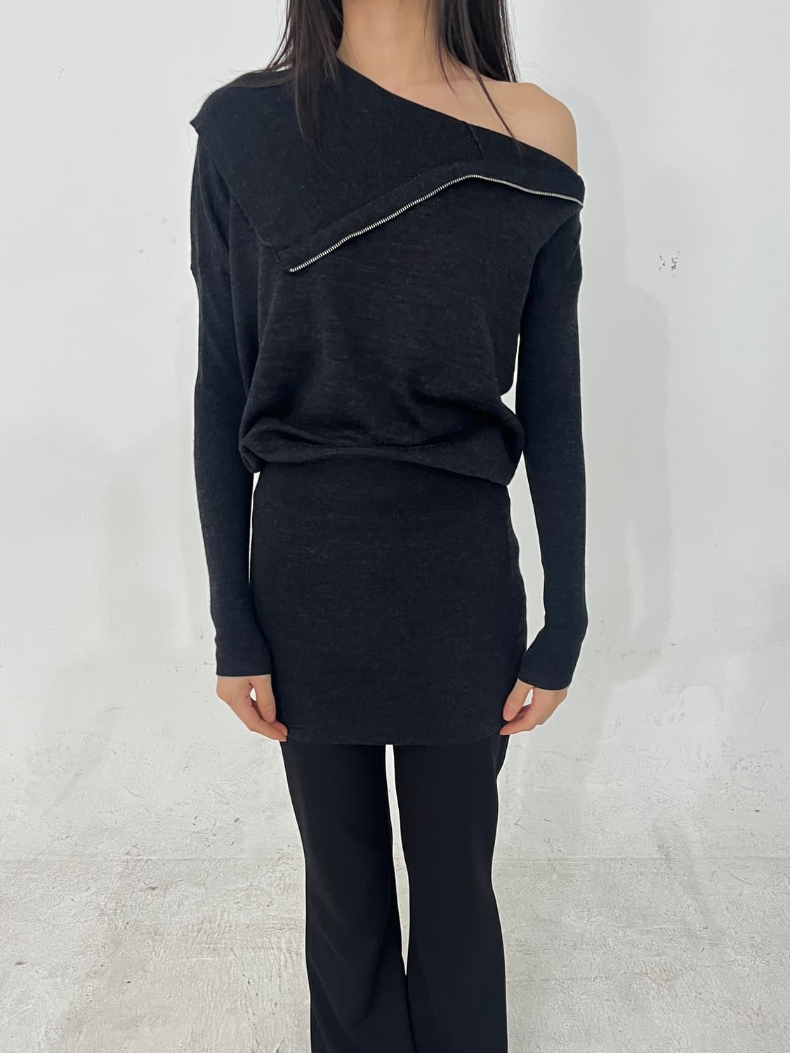 All saints unbal zipper knit opc 상품이미지4