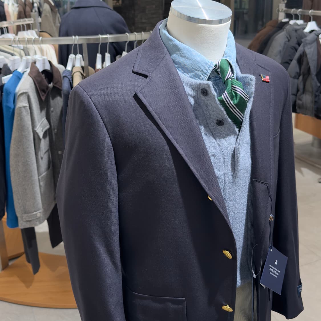 브룩스브라더스 USA 오리지날 금장 네이비 블레이저[BBJBMM0129] 상품이미지3