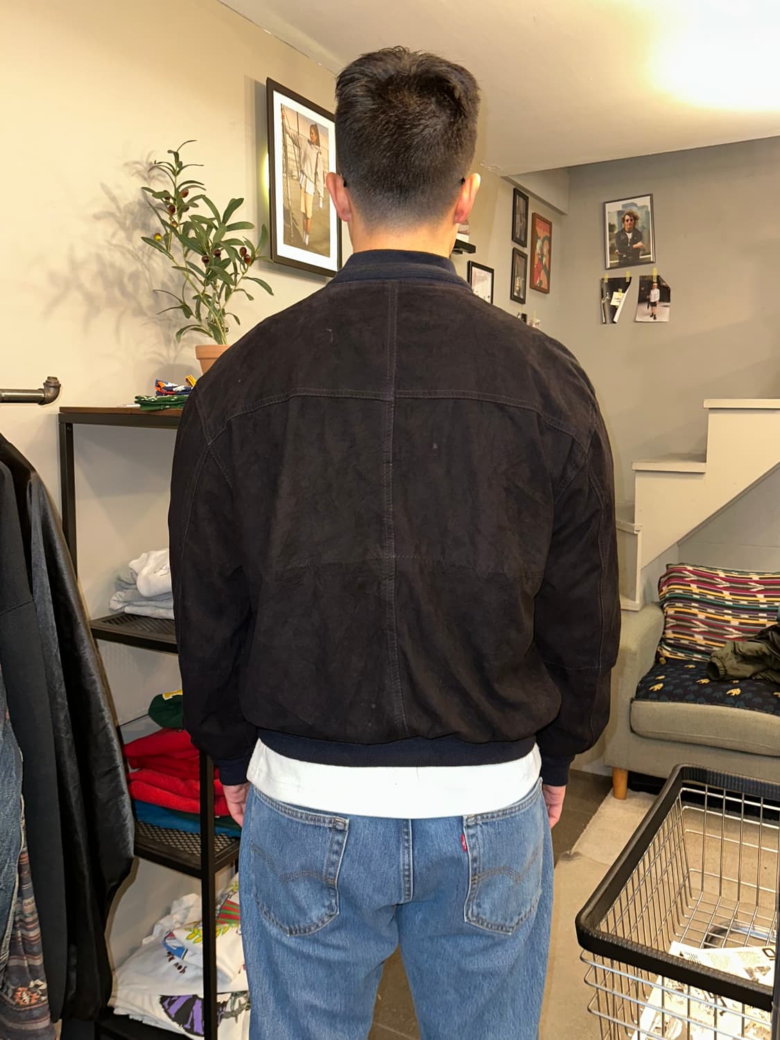 Old Euro genuine leather suede jacket 상품이미지8