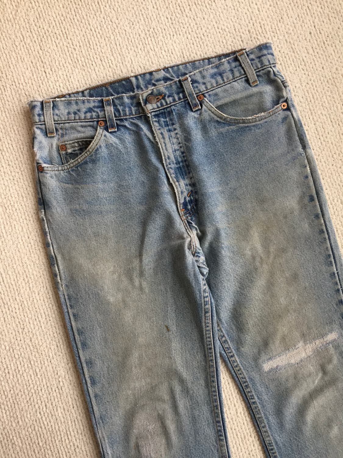 90‘s levis 517 연청 리페어 부츠컷 데님 상품이미지2