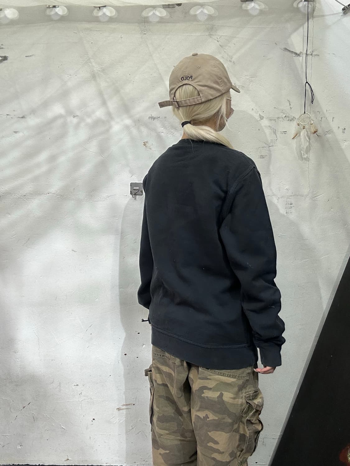 나이키 블랙 스우시 맨투맨 스웻 셔츠 S 상품이미지3