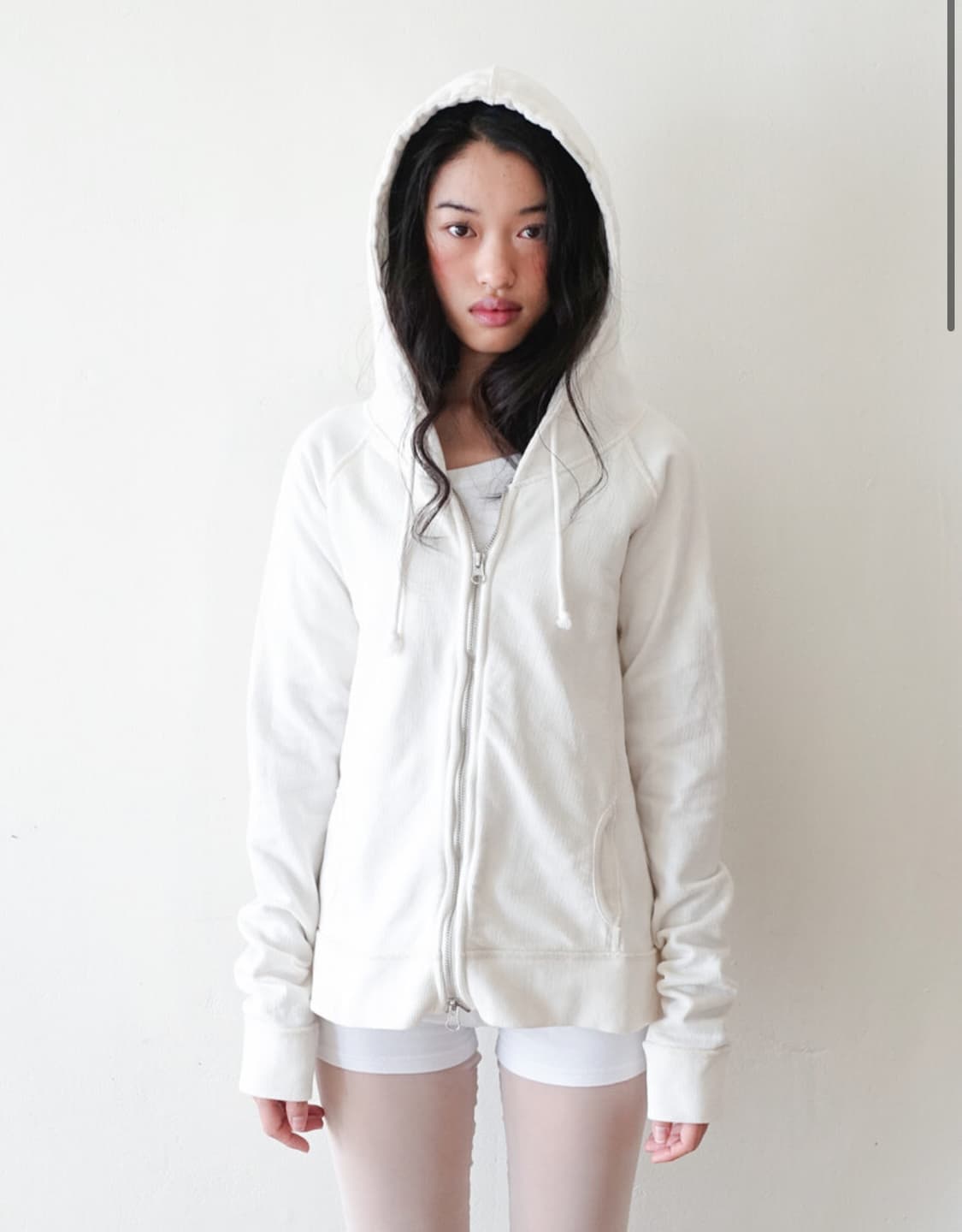 새상품) 샵페어리 washed lily hoodie (ivory) 상품이미지1
