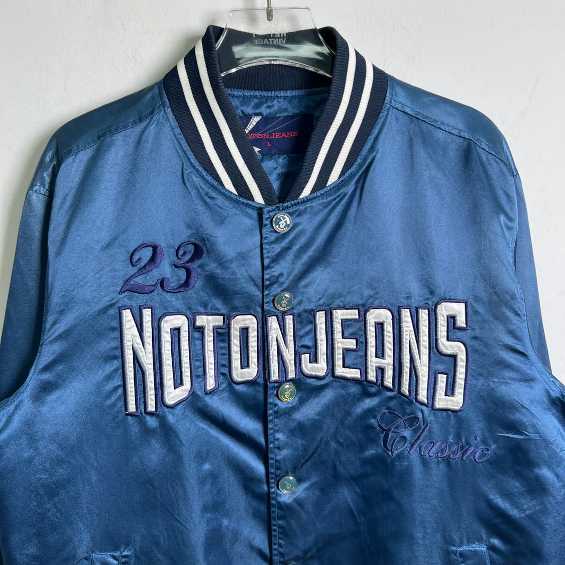 Noton jeans 노튼 진스 네이비 스타디움 자켓 L 상품이미지4