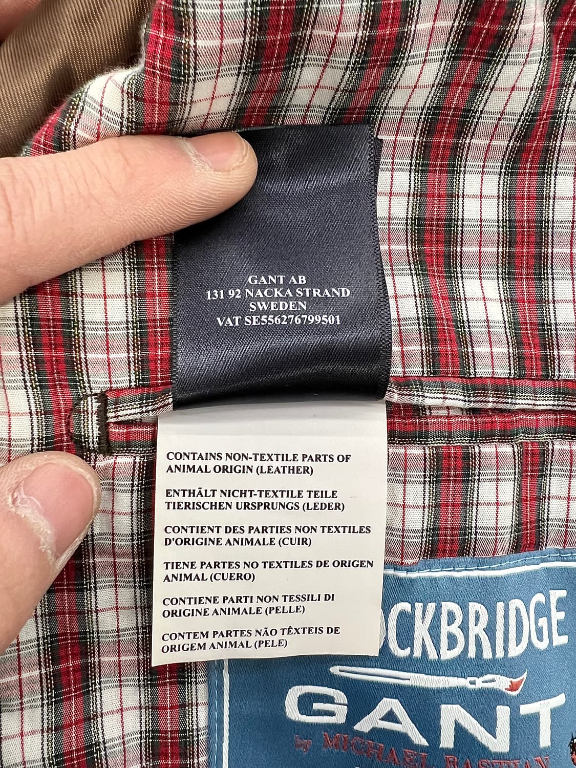 간트 해링본 브레스티드 트위드 2b 클래식 블레이저 상품이미지8