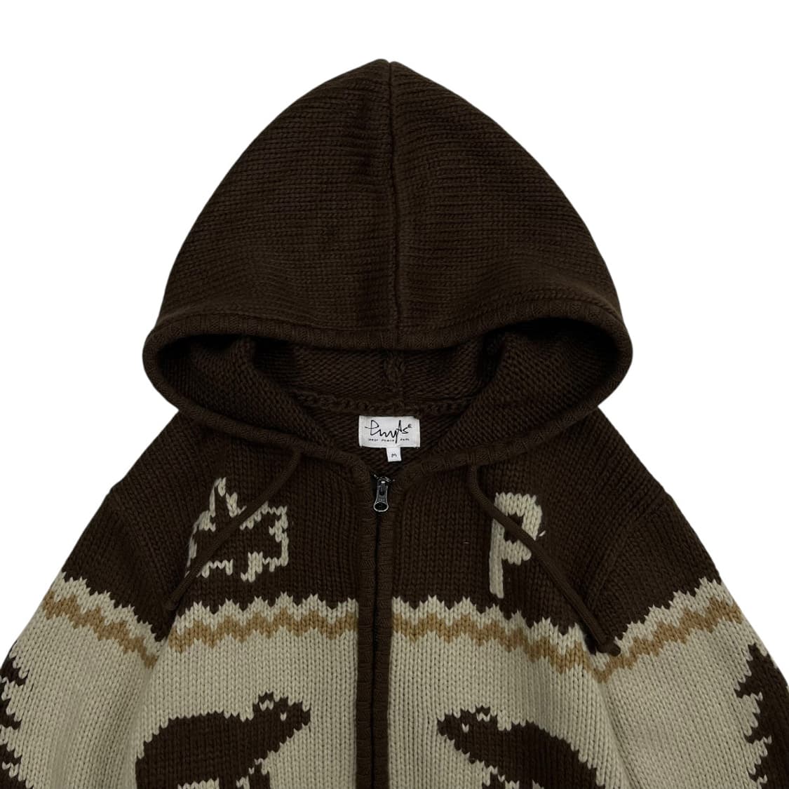 피지컬 디파트먼트 노르딕 니트 후드 집업 M 상품이미지4