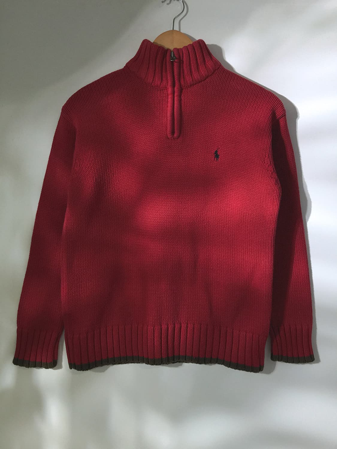 (WOMAN) 폴로랄프로렌 반집업 니트스웨터 XL  상품이미지5