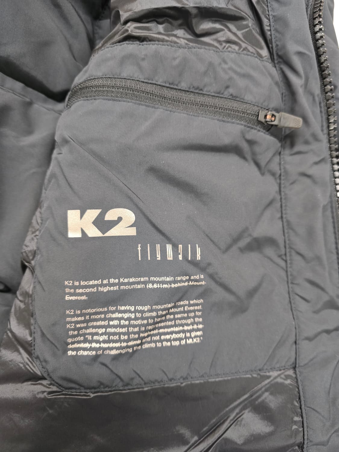 K2 여성 구스다운 롱패딩조끼.  싸이즈95 상품이미지6