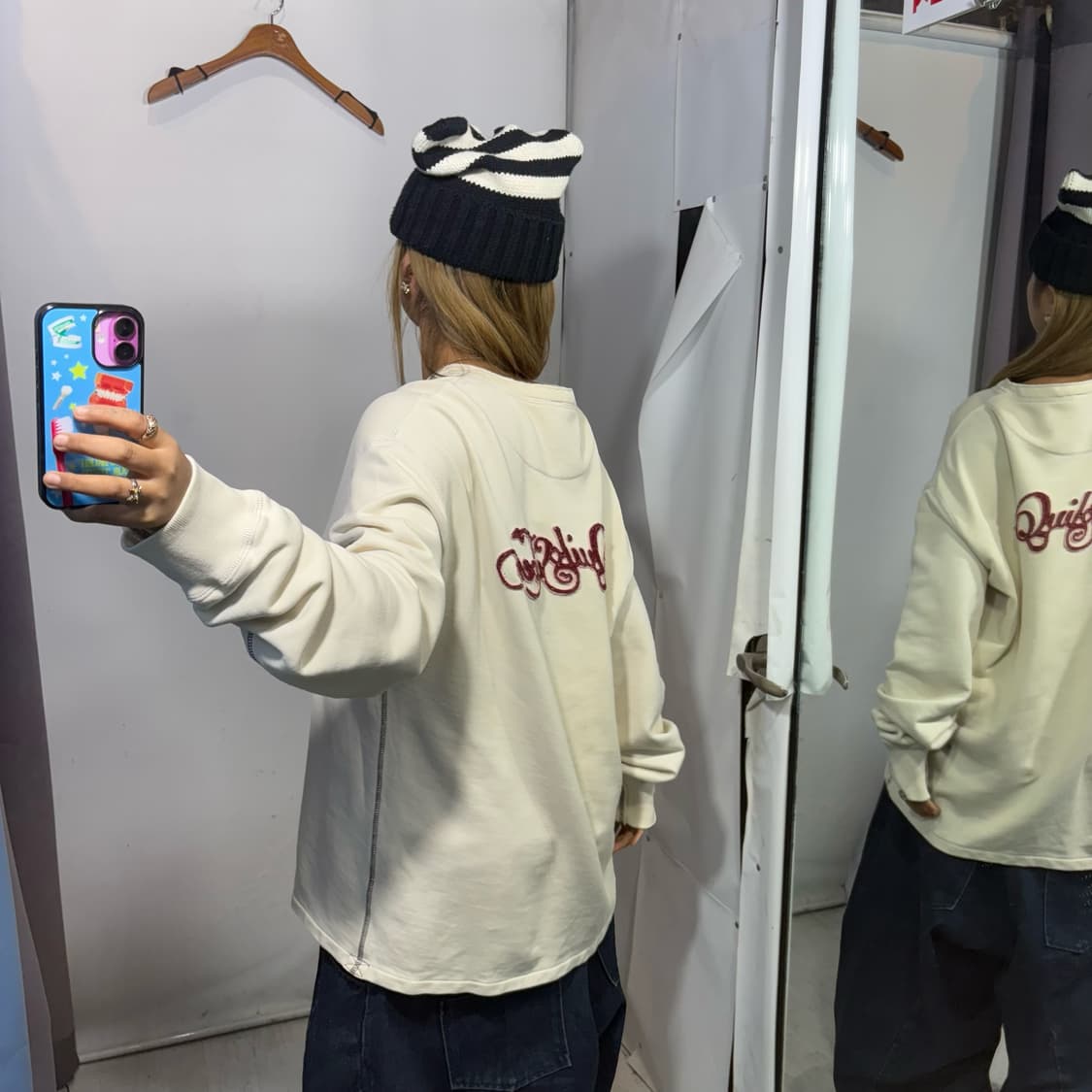 빈티지 퀵실버 자수 헨리넥 롱슬리브  상품이미지6