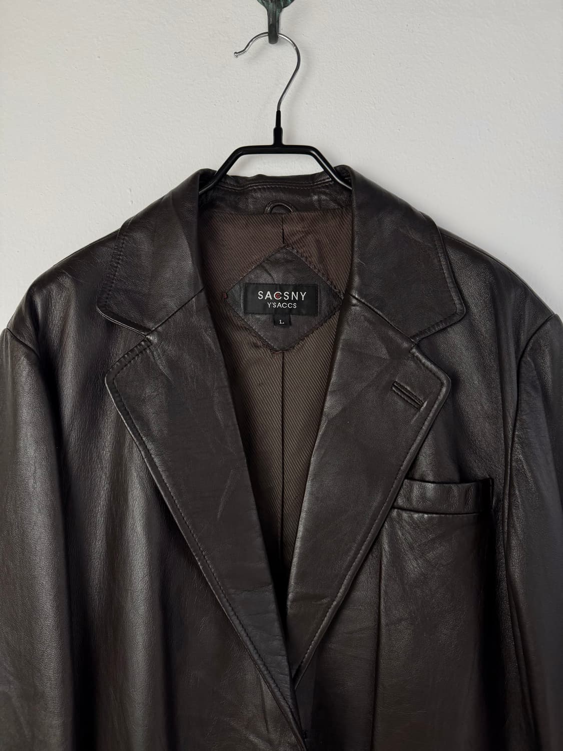 SACSNY Y'SACCS by 요지 야마모토 램 레더 블레이져 상품이미지3