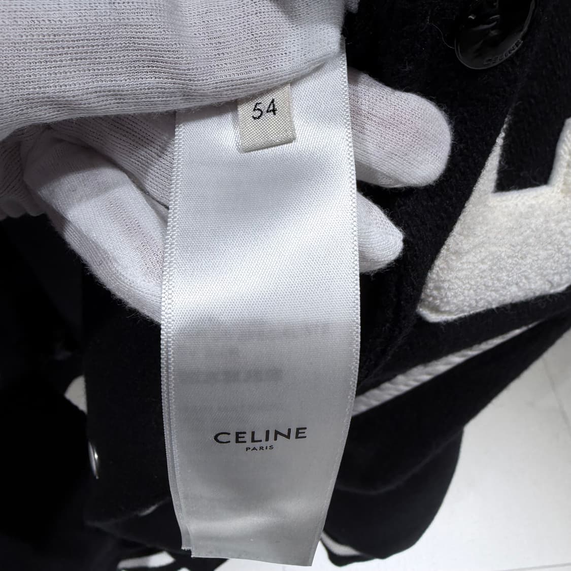 (A+/54) / 셀린느 텍스쳐드 울 잭슨 테디 자켓 블랙 상품이미지5