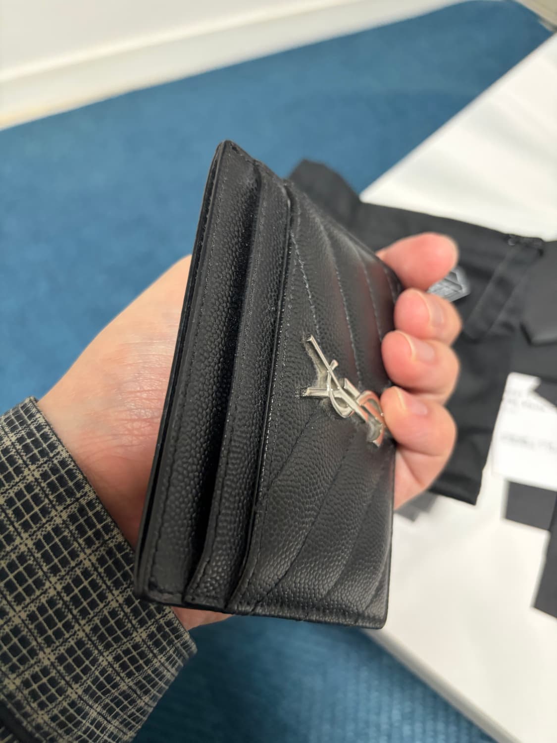 입생로랑 마틀라세 카드지갑 은장 상품이미지7