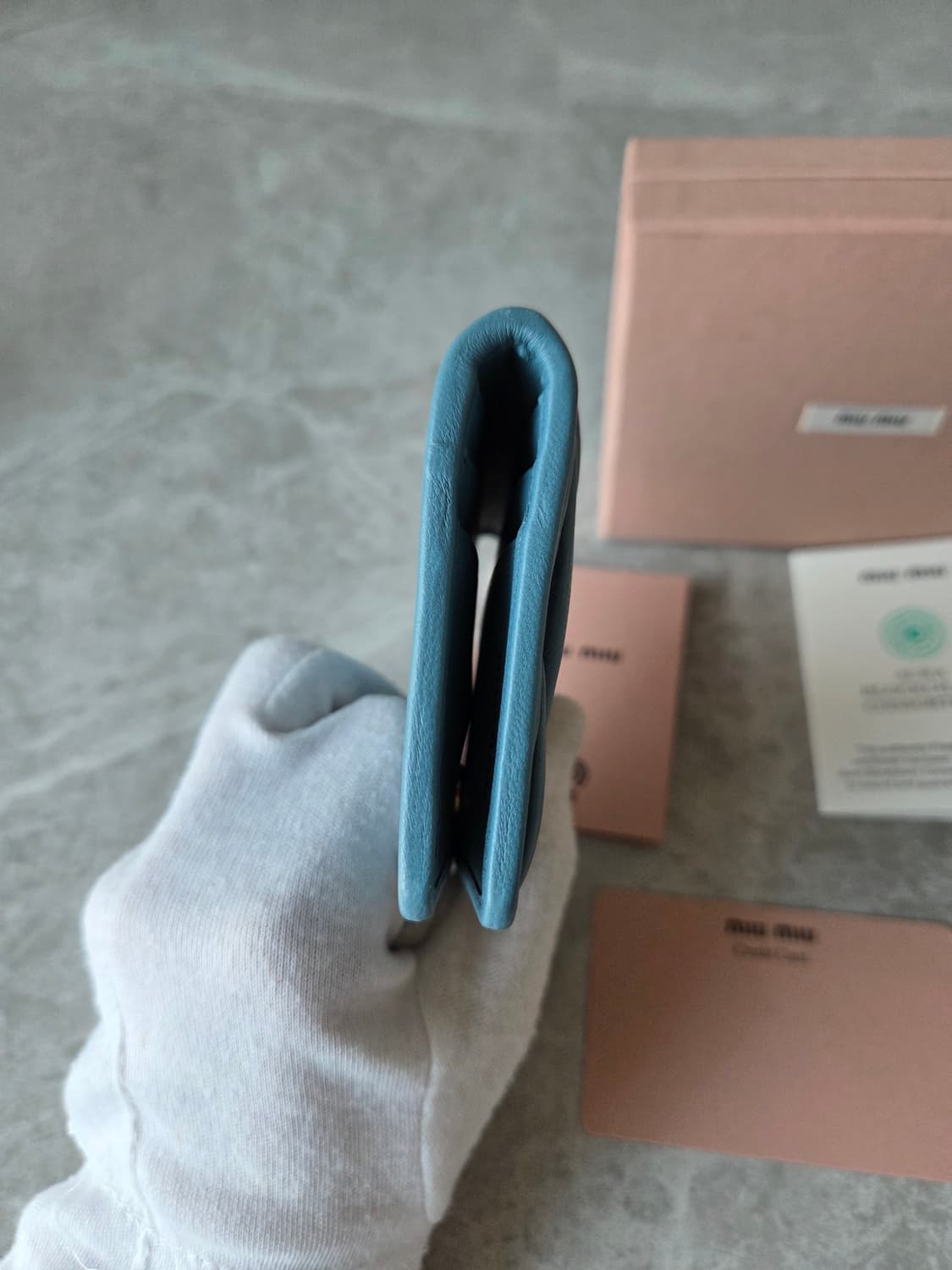 [정품] 미우미우 마테라쎄 나파 오거나이저 마리나 블루 상품이미지6