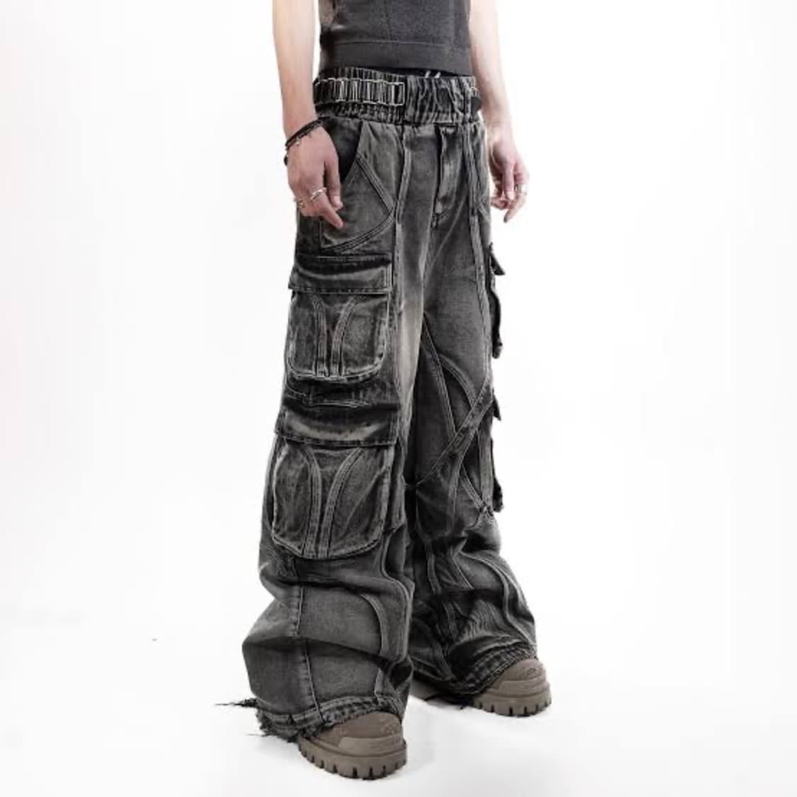 Cyvist flare denim cargo 32 상품이미지1