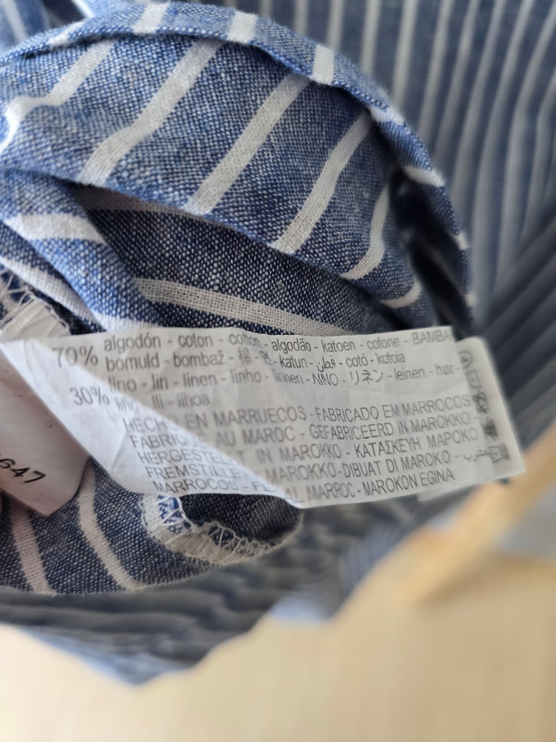 자라 린넨 스트라이프 셔츠 XL 상품이미지5