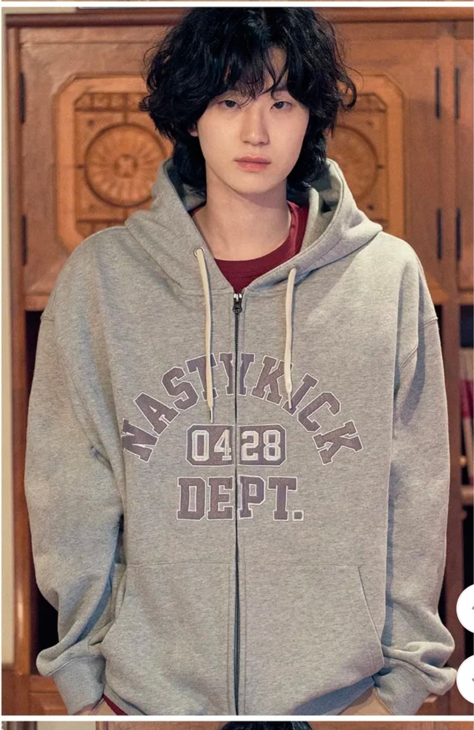 카이파이(네스티킥)후드집업 그레이L사이즈((새상품)) 상품이미지2