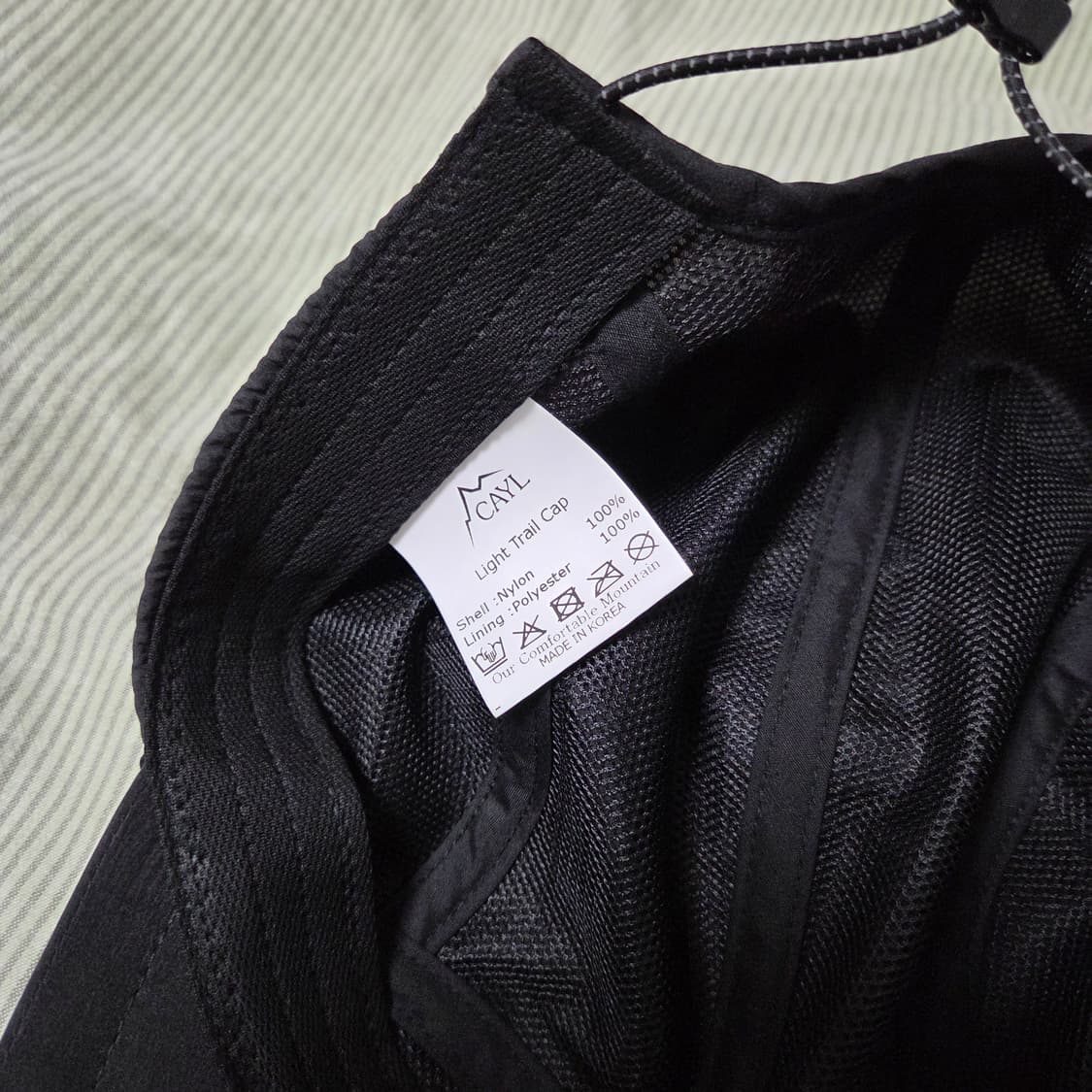 케일 Cayl 라이트 트레일 캡 블랙 / 나일론 메쉬 볼캡 모자 상품이미지4