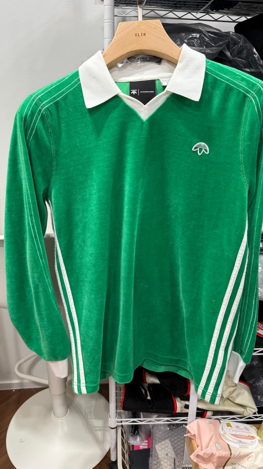 아디다스 알렉산더왕 벨루어 긴팔 그린 상품이미지1