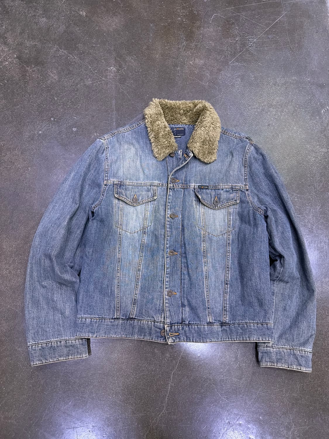 ENERGIE 에너지 쉐르파 양털 빈티지 데님자켓 XL 상품이미지1