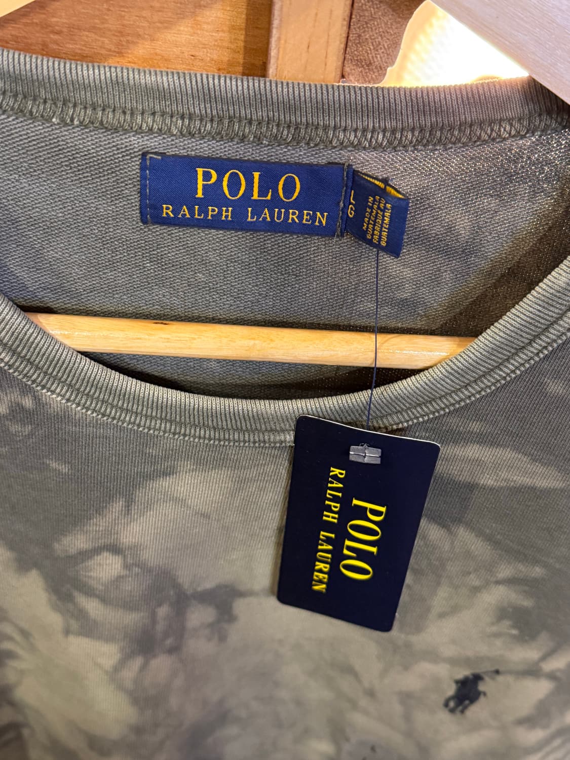 폴로 랄프로렌 카키 타이다이 맨투맨 상품이미지2