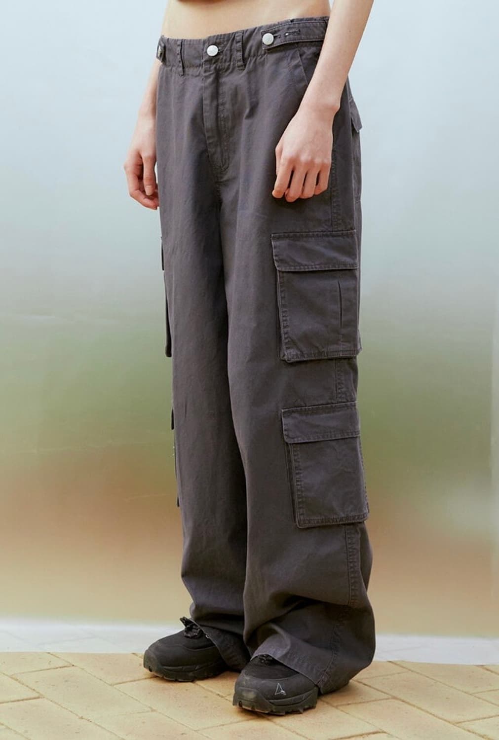 써틴먼스 13month 워싱 카고 팬츠 바지 차콜 상품이미지5