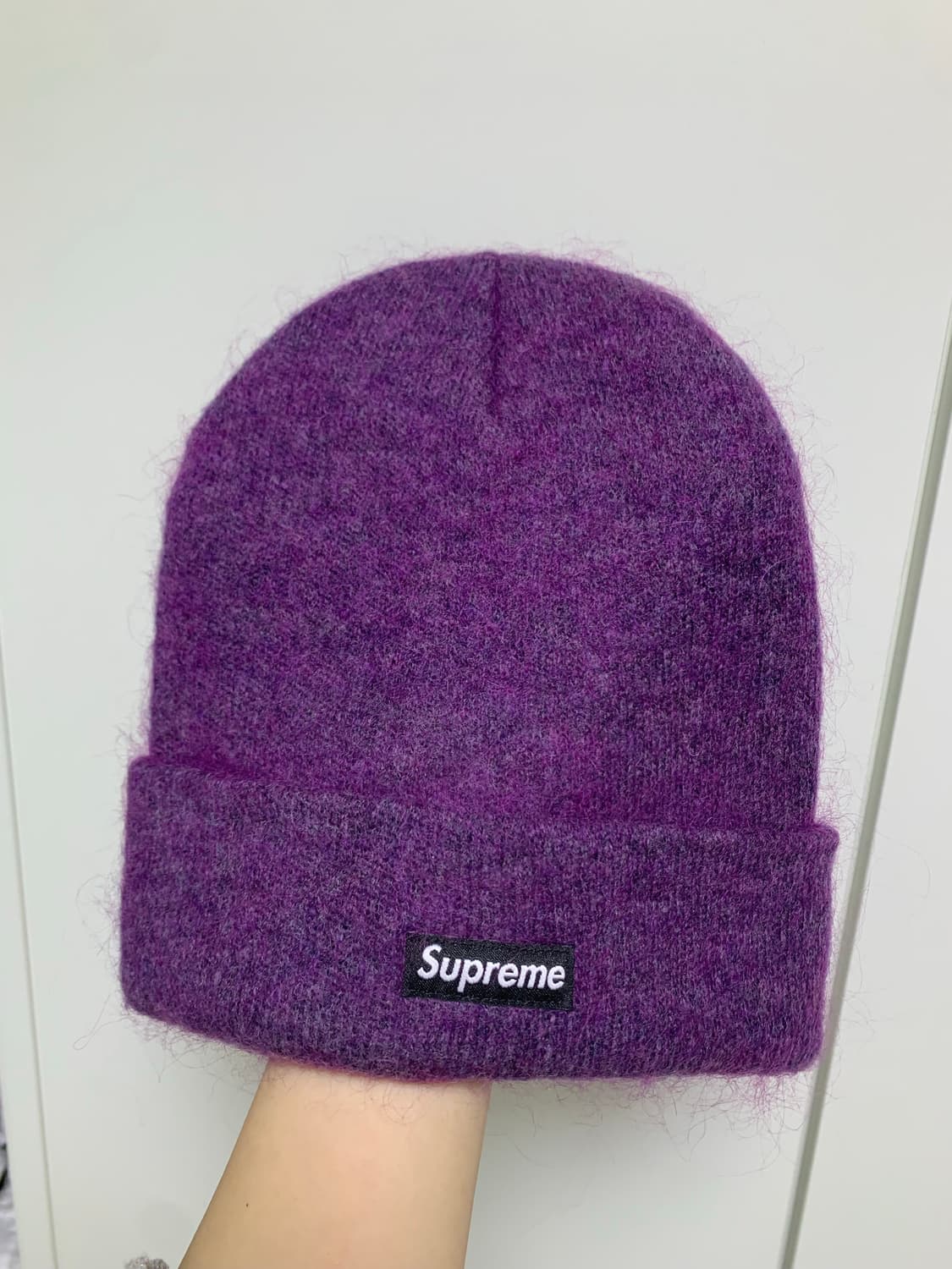 슈프림 모헤어 비니 퍼플 상품이미지3