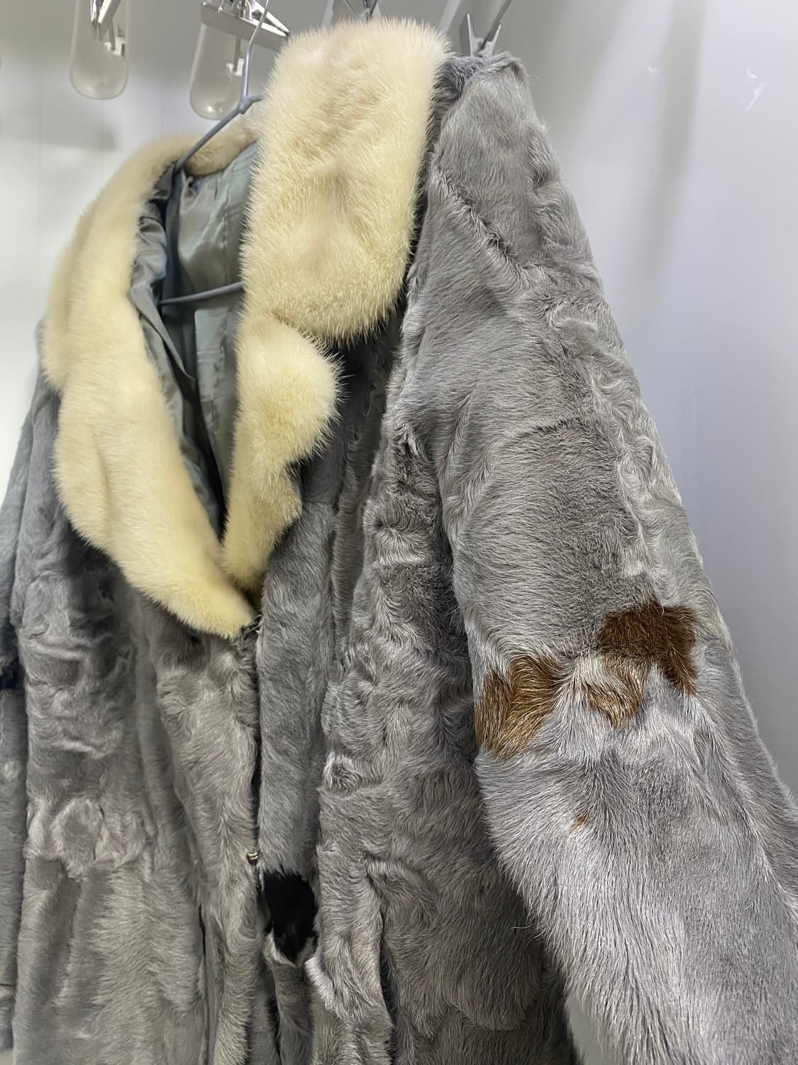 그레이 점박이 리얼 램퍼 밍크 자켓 상품이미지3