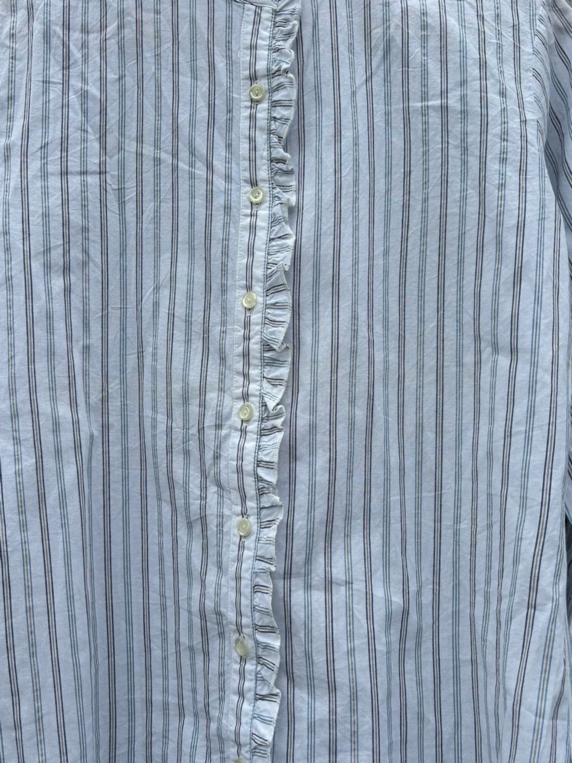 Stripe Frill Blouse 상품이미지4