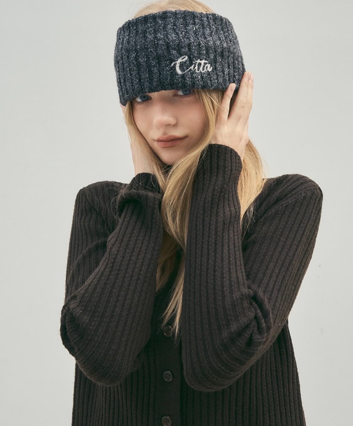 [새상품/당일배송] 씨타 시그니처 로고 니트 헤어밴드, 씨타 헤어밴드 상품이미지1