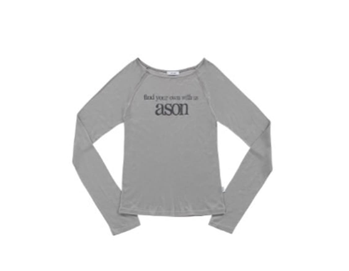 ASON LETTERING LONG SLEEVE / EARL GREY 상품이미지4