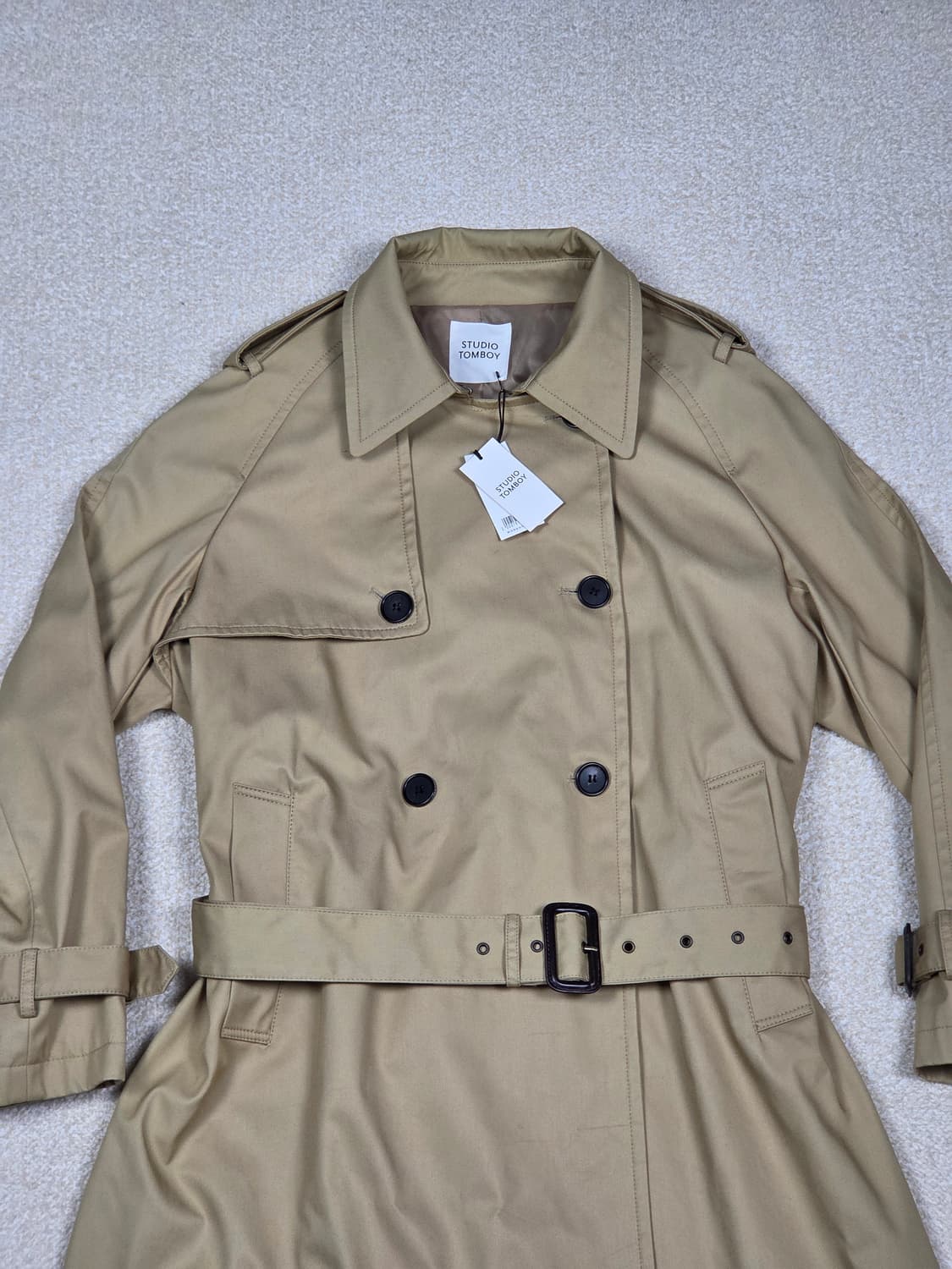 (새상품) [스튜디오 톰보이] 더블 버튼 벨티드 트렌치코트 | 00229 상품이미지2