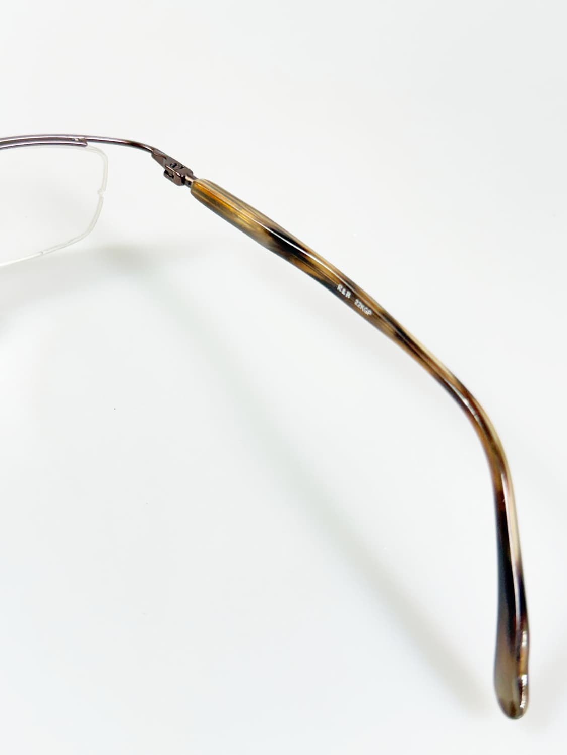 R&B EYEWEAR 반무테 스퀘어 메탈 프레임 빈티지 안경 상품이미지6