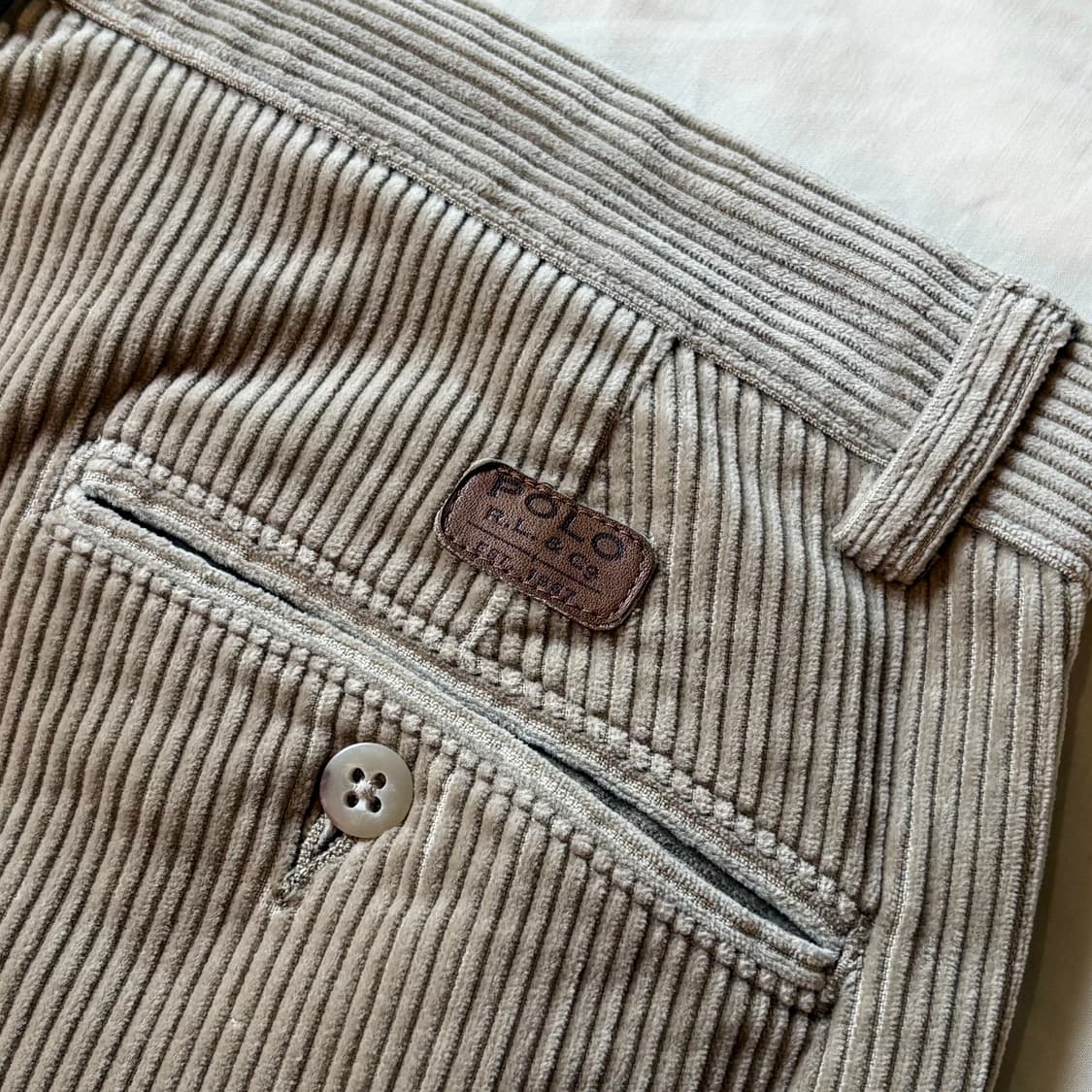 (30.5) 90s 폴로 랄프로렌 베이지 코듀로이 앤드류 팬츠 상품이미지9