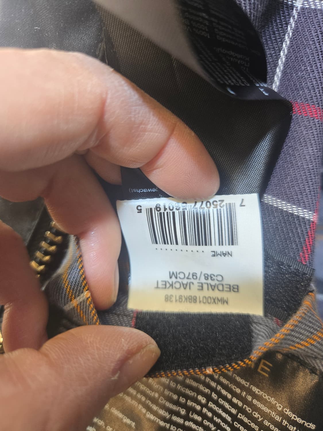 바버 비데일 왁스자켓 상품이미지7