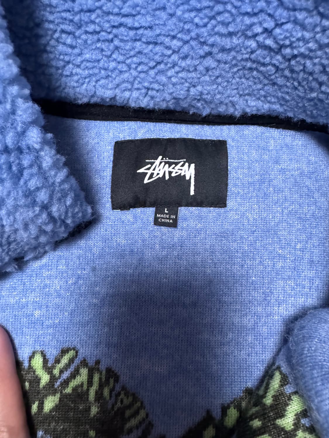 L) 스투시 하와이안 플리스 자켓 블루 상품이미지2