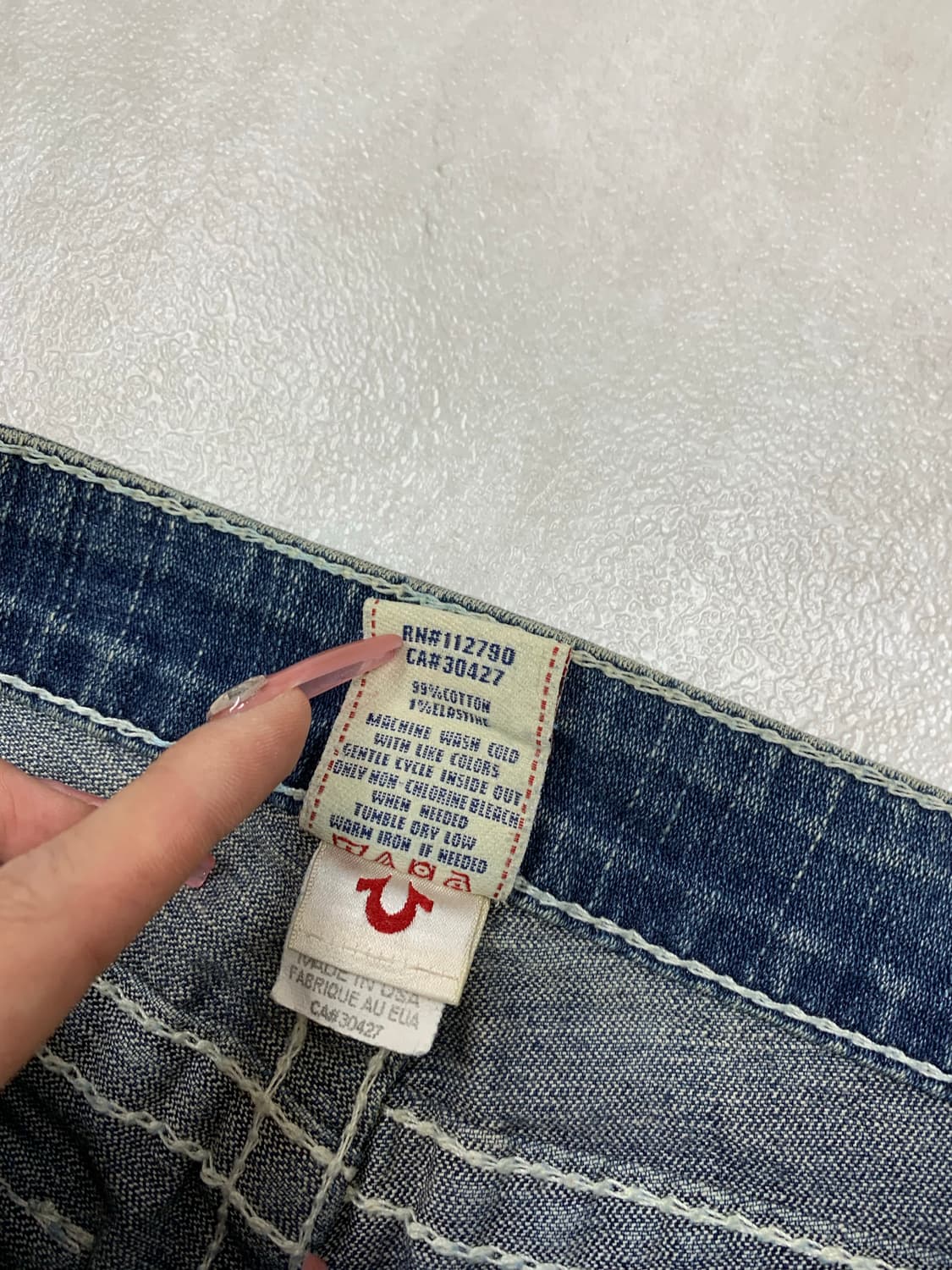 트루릴리전 큐빅 디테일 로우라이즈 데님 팬츠 #32 상품이미지4