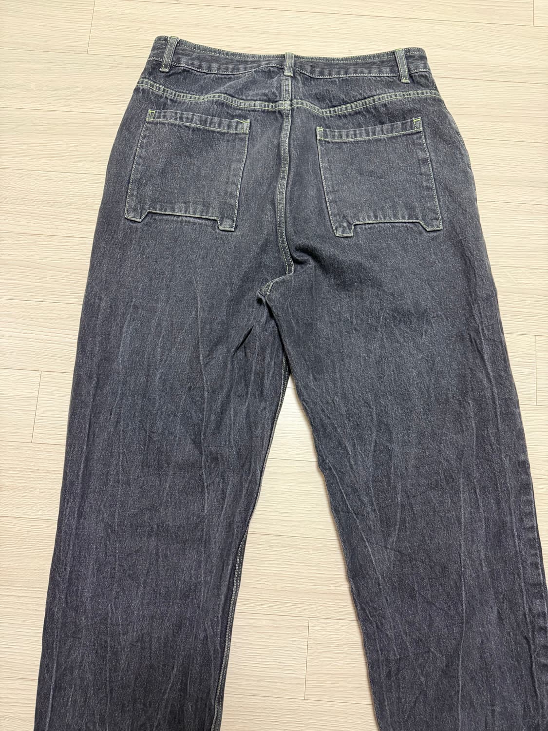 빈티지 블랙 스톤 워싱 팬츠 상품이미지2