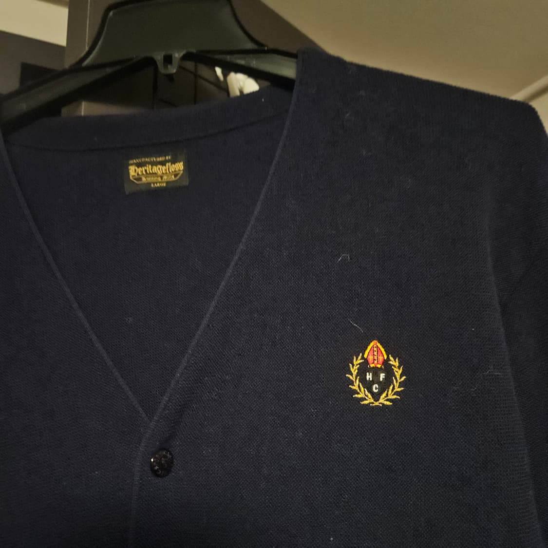 (L)헤리티지플로스 네이비 가디건 상태좋은 것 팝니다. 상품이미지2