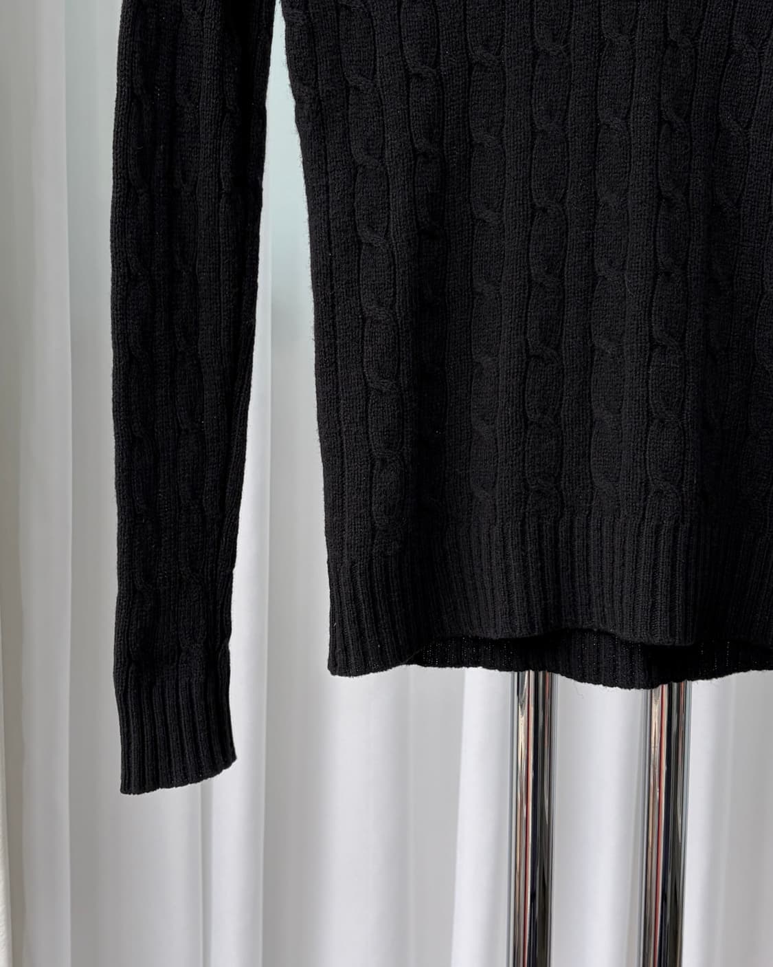 [XS]폴로 랄프로렌 램스울 브이넥 케이블 니트 상품이미지5