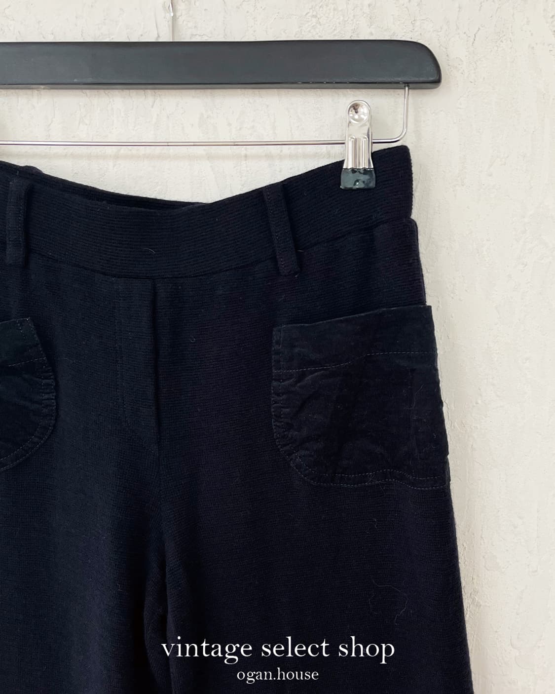 vintage navy knit wide capri pants 상품이미지7